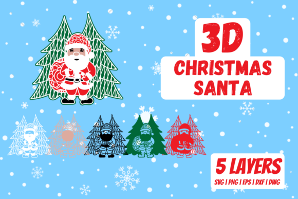 3D Christmas Santa for Crafting