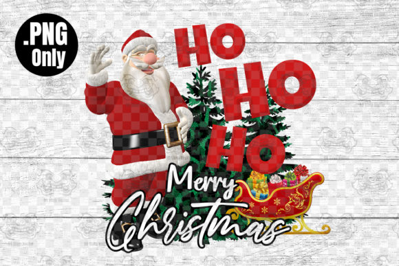 Ho Ho Ho Retro Santa, Santa Png Clipart for Crafts