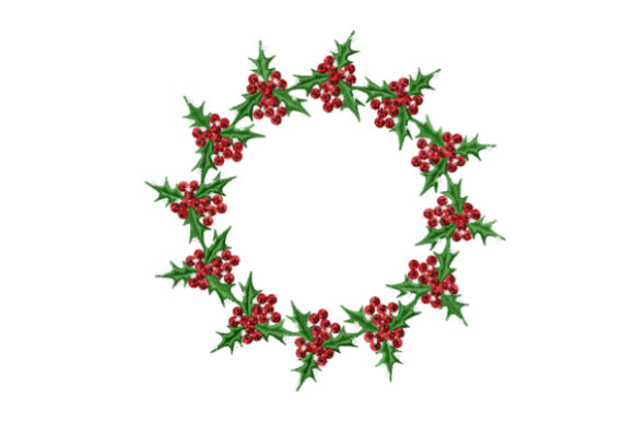 Holly Christmas Wreath for Seasonal Branding