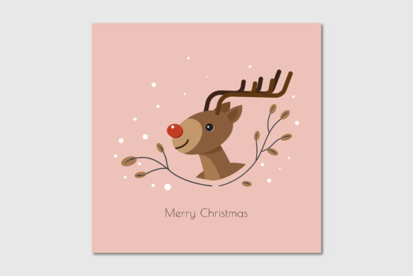 Reindeer Face with Leaves for Crafts