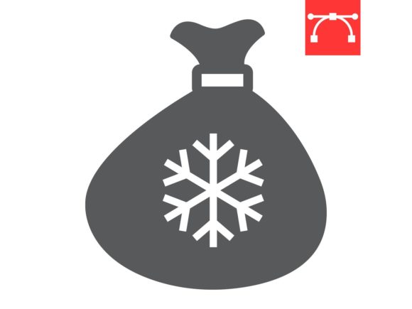 Santa Bag Glyph Icon