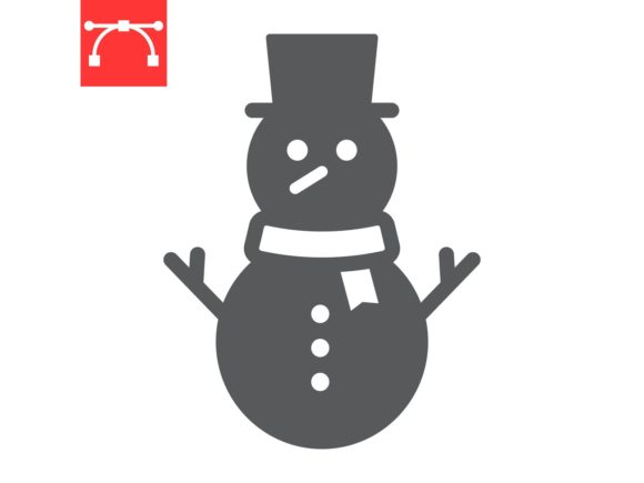 Snowman Glyph Icon: A Seasonal Design Asset for Branding
