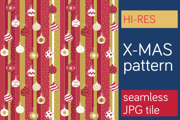 Xmas Seamless Pattern Tile - Red Version